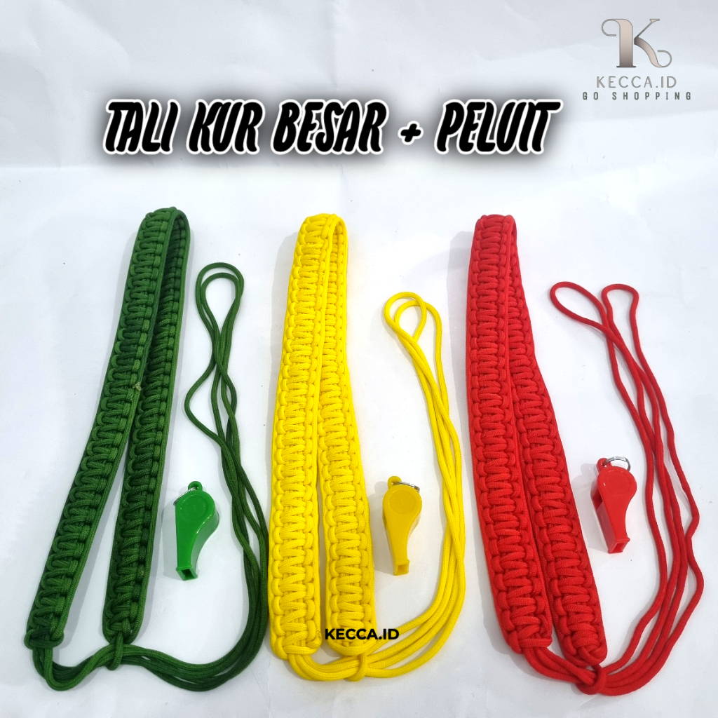 TALI KUR PRAMUKA UKURAN BESAR DAN PELUIT  / TALI KUR PRAMUKA