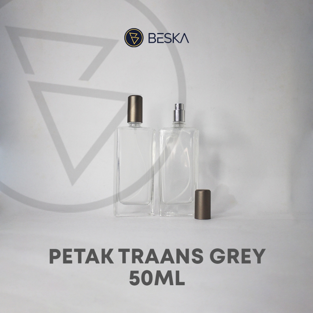 136 [LUSIN] BOTOL PETAK TRANS DRAT 50ML GREY - BESKA GROSIR