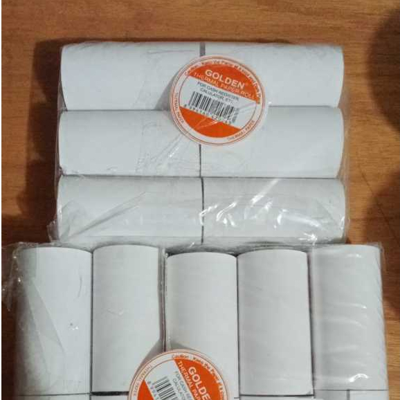 

Golden 57X30 Kertas Thermal Struk Kasir Printer 58MM Cafe Resto Minimarket Nota Kwutansi 58X30