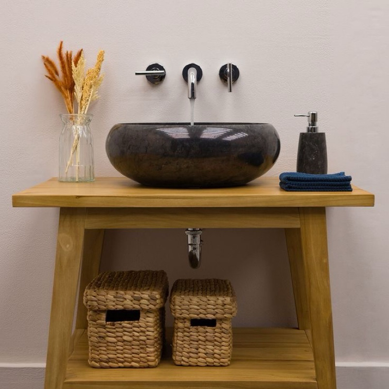 WASTAFEL DONUT BATU MARMER HITAM