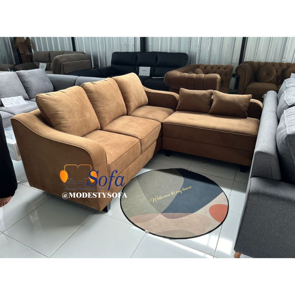 Sofa Kekinian / Kursi Minimalis / Aesthetic / Sofa Ruang TV / Kursi ruang tamu L Amarist Eco 10