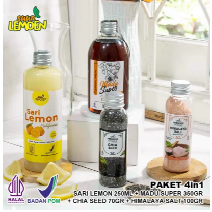 

Paket Detox Diet Imunitas Sari Lemon Murni Madu Chia Seeds Garam Salt Himalaya By BestQuality