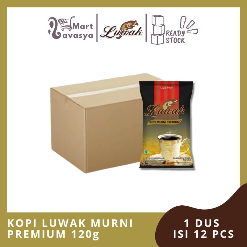 

KOPI LUWAK MURNI PREMIUM 120g - 1 DUS ISI 12 PCS - KOTA BANDUNG - LAVASYA MART