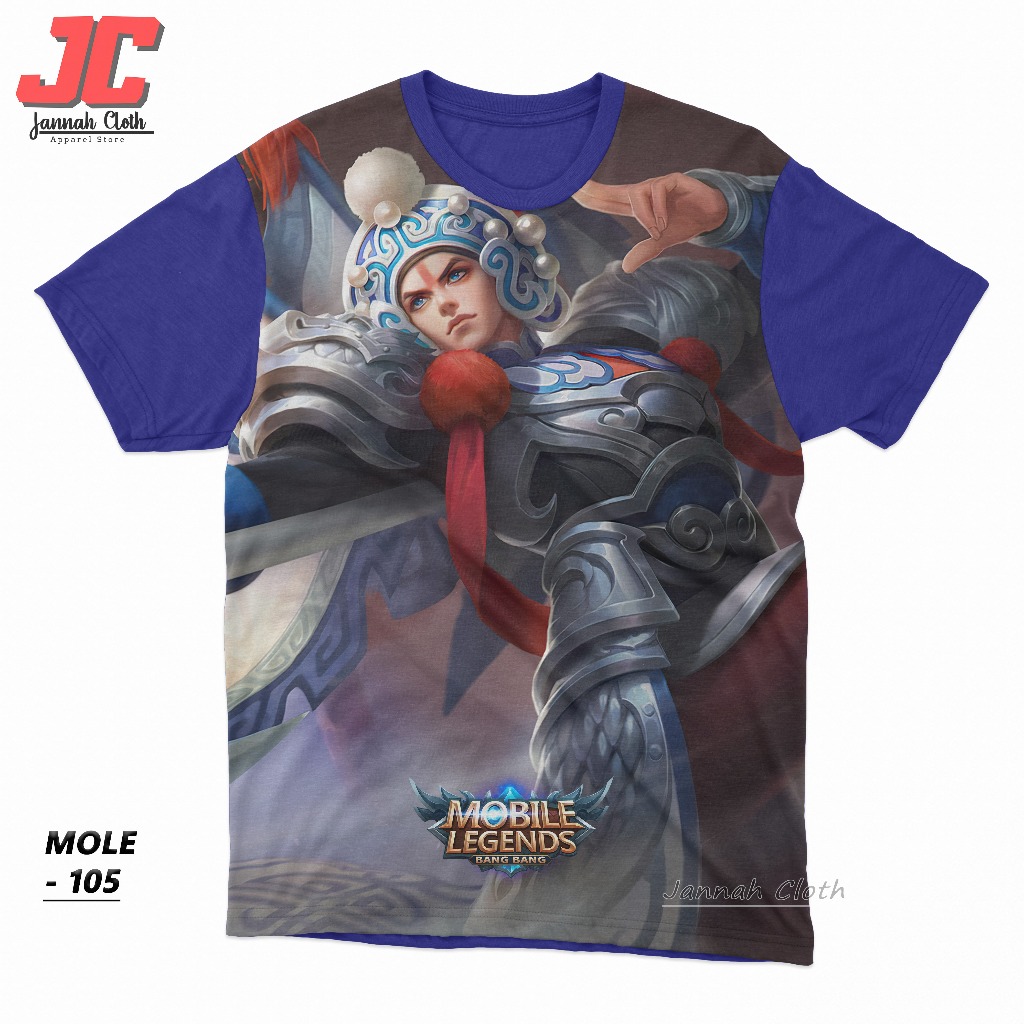 Kaos Zilong Epic Changbanpo Commander Hero Mobile Legend Kode ML-105 Sablon Digital Printing