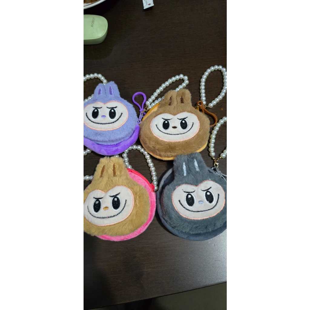 racun_bangkok.id - (READYSTOK) Tas Wanita Dompet Koin Bulu Karakter Labubu Lucu gantungan kunci