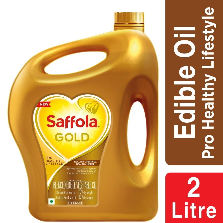 

SAFFOLA GOLD 2L / Edible Oil/Minyak Dedak Padi & minyak Biji Sunflower