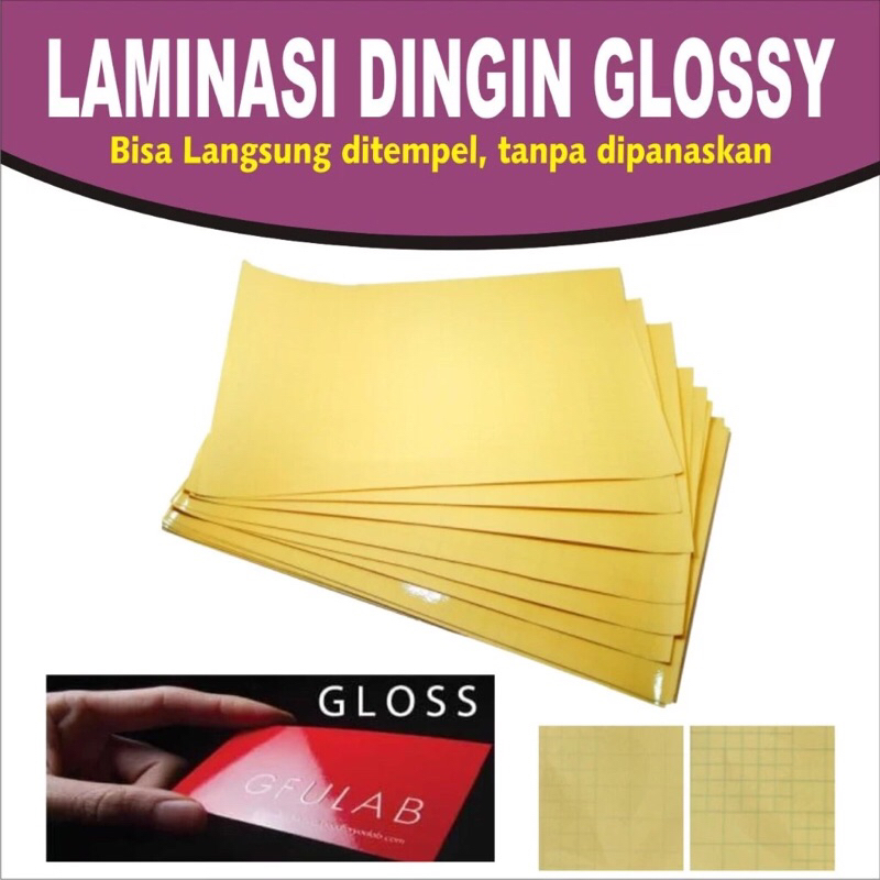 

9 lembar Plastik Laminasi Dingin 120 gsm A4