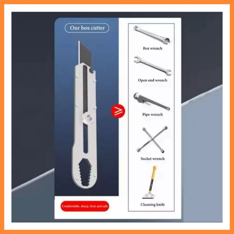 

Pisau Cutter Stainless Besi 9in1 Cutter Stainless Pisau Tajam Anti Karat