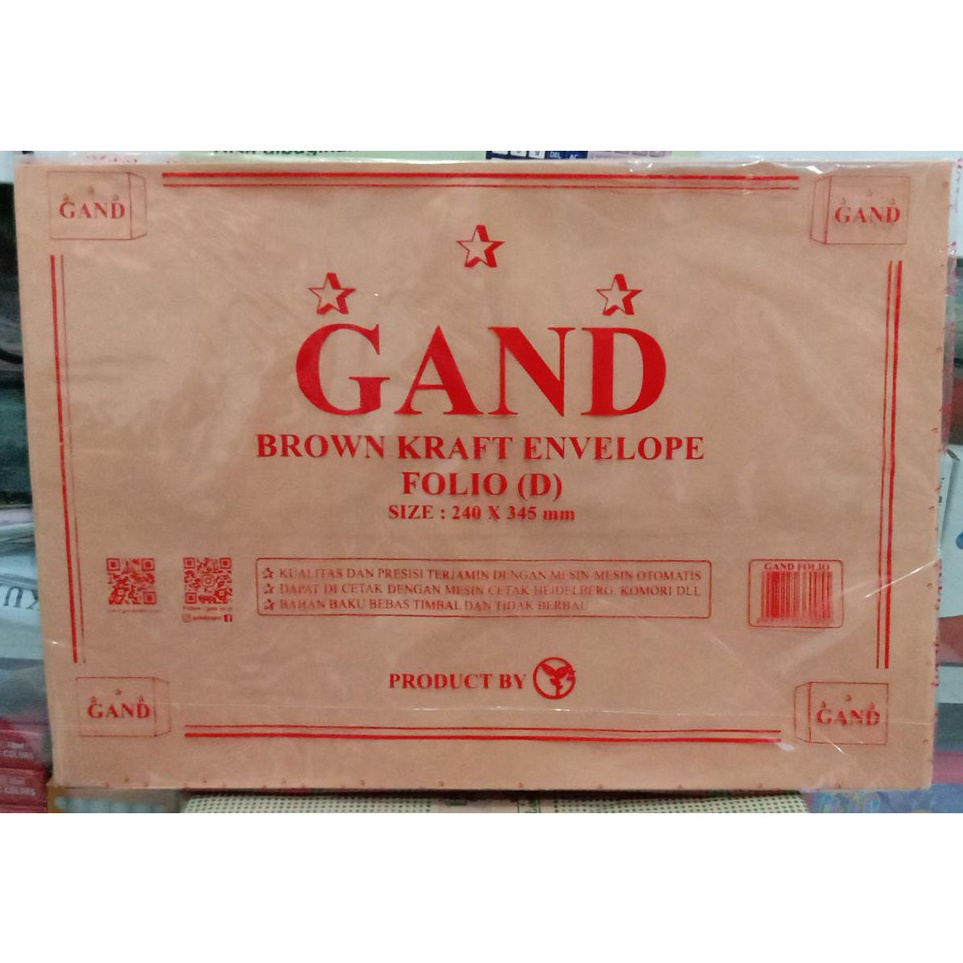 

KODE PRODUK BVNR6555 Amplop Coklat Folio SEAL Dan NON SEAL MERK GAND