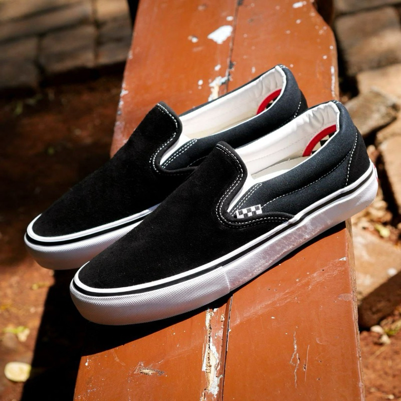 Vans Slip On Pro Skateboarding Black White