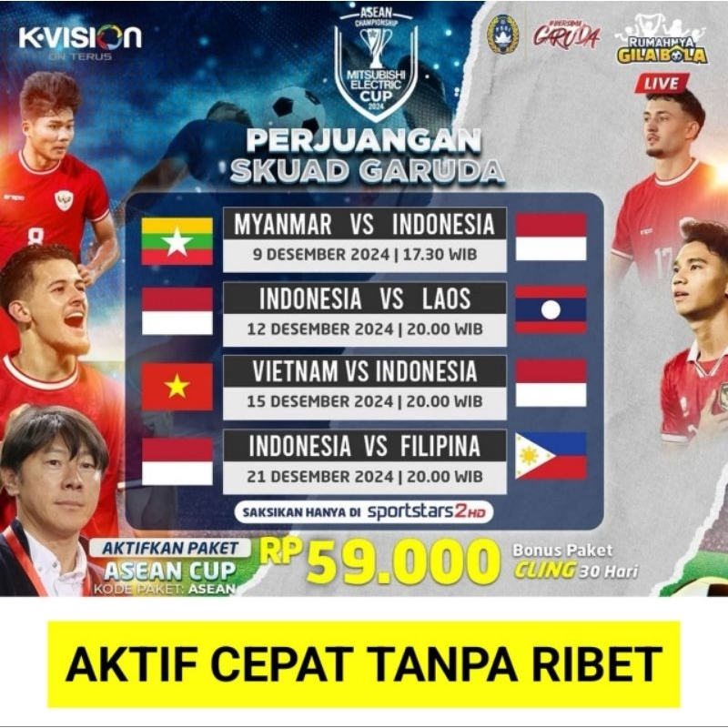 Paket Kvision Timnas Piala AFF 2024