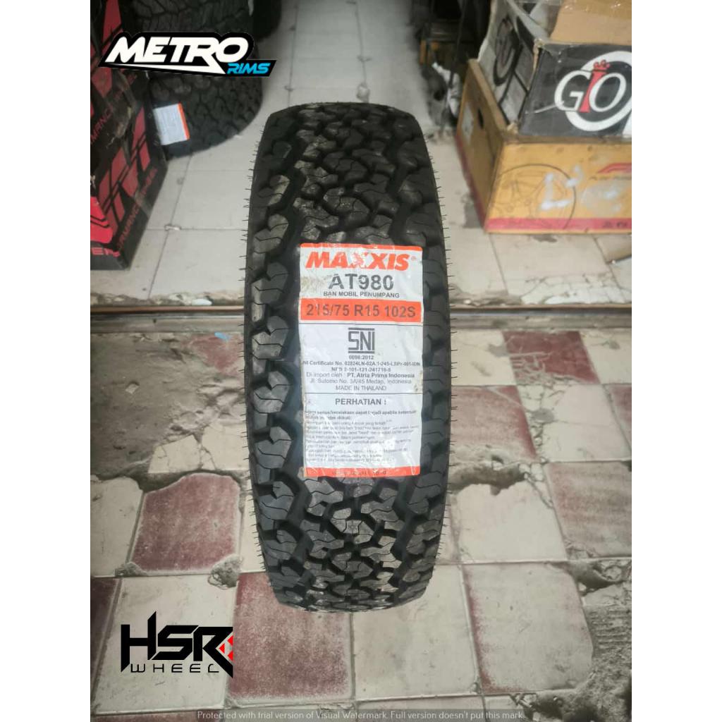 ban mobil semi offroad/lumpur ring 15 215/75 merk maxxis AT980 ukuran 215 75 R15 ban mobil jimny