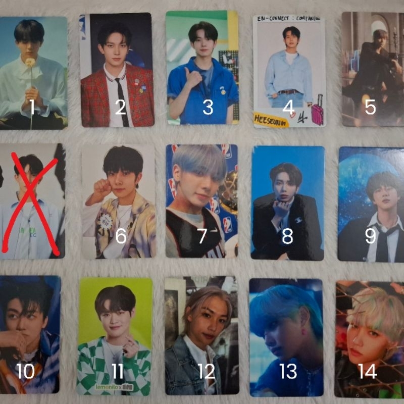 PHOTOCARD UNOFFICIAL HEESEUNG ENHYPEN TAEHYUN TXT SEOKJIN BTS JAEMIN NCT CHENLE LEMONILO FELIX STRAY