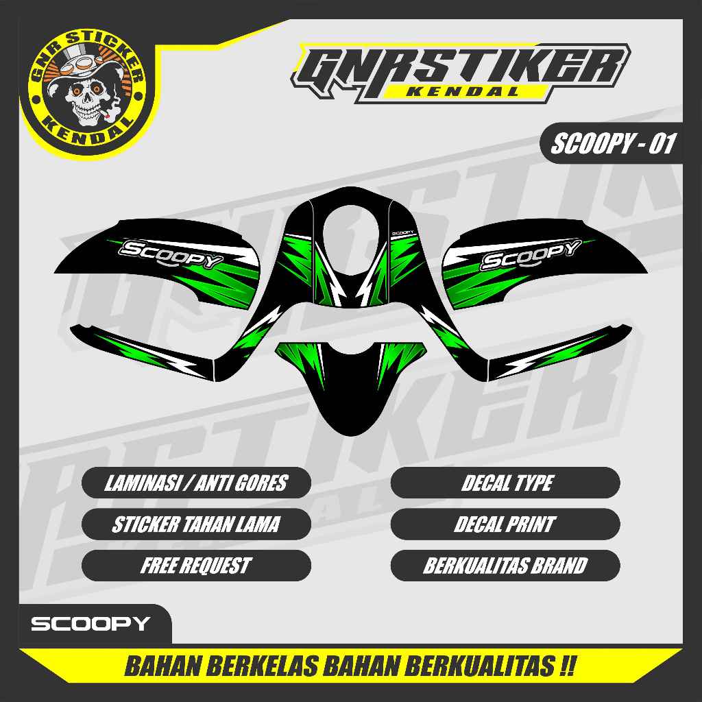 Decal Scoopy Full body  Stiker Full body KArbu / FI / FI ESP / SCOOPY NEW 2021 -