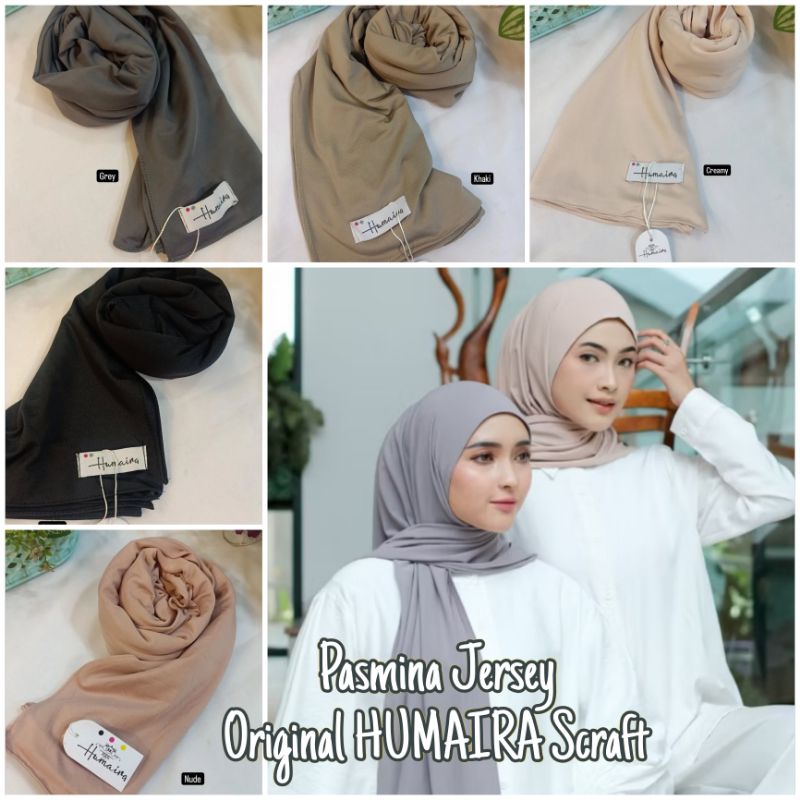 Hijab Jilbab Pasmina HUMAIRA Jersey Premium Uk 180x75 Original 100% Brand HUMAIRA Scraft