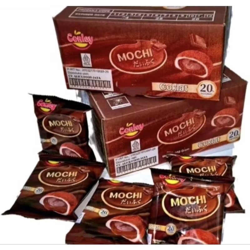 

( 1 DUS )CONLEY MOCHI COKLAT PREMIUN isi 40 pcs
