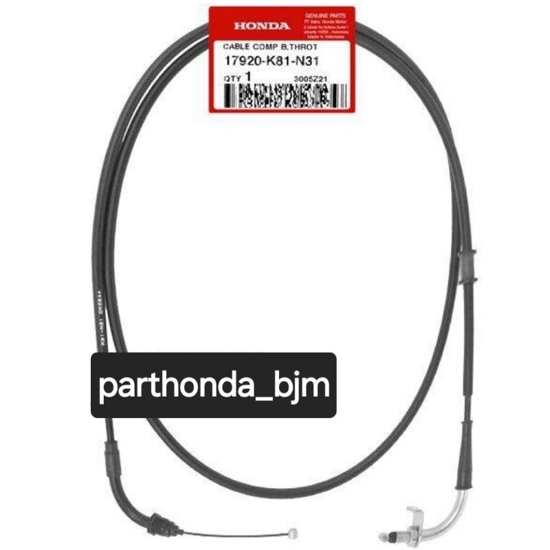 17920-K81-N31 KABEL GAS TIBE B Cable Comp B Throt KABEL GAS B SCOOPY BAN DONAT KABEL GAS B BEAT STRE
