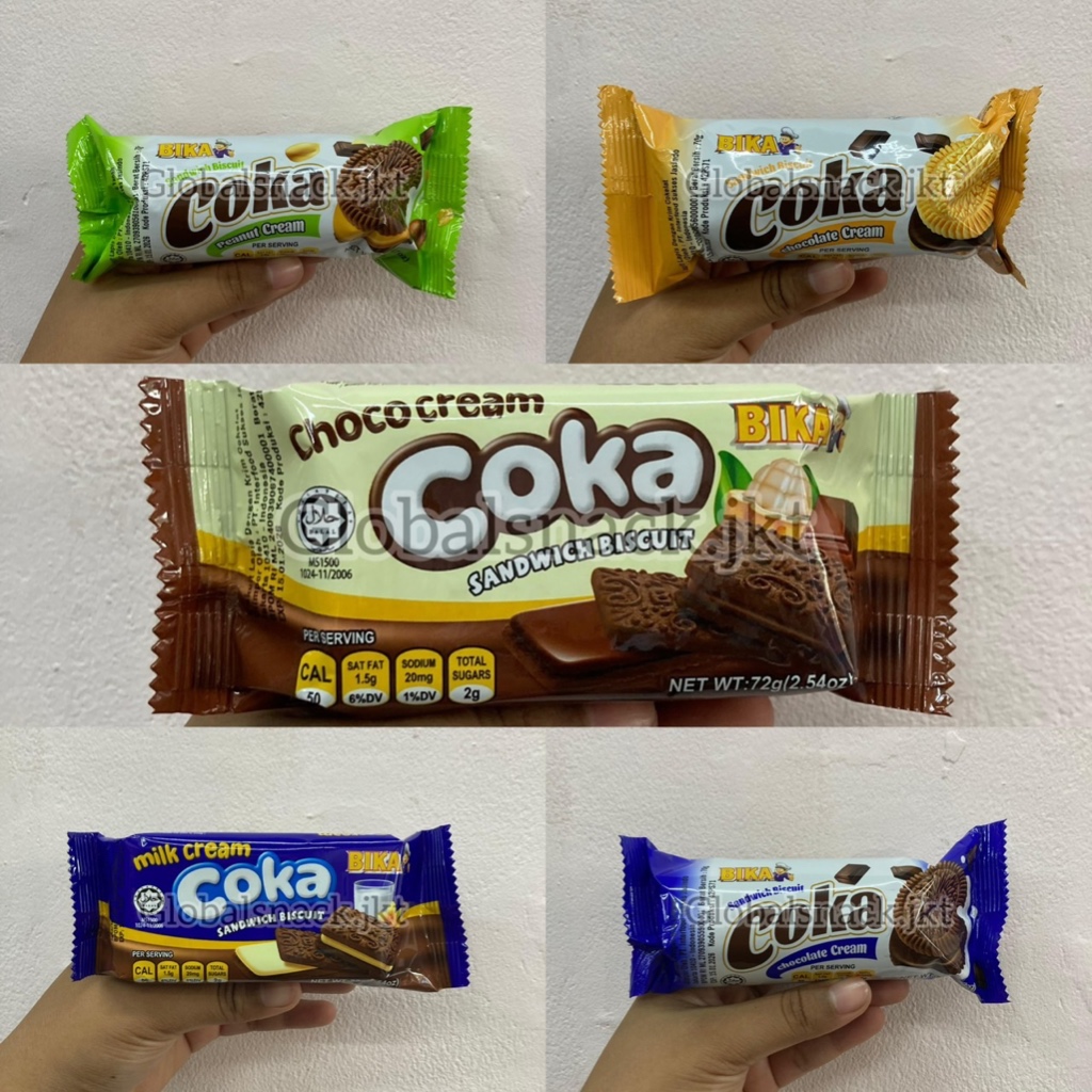 

[PC] BIKA COKA CHOCOLATE CREAM SANDWICH BISCUIT / PEAN