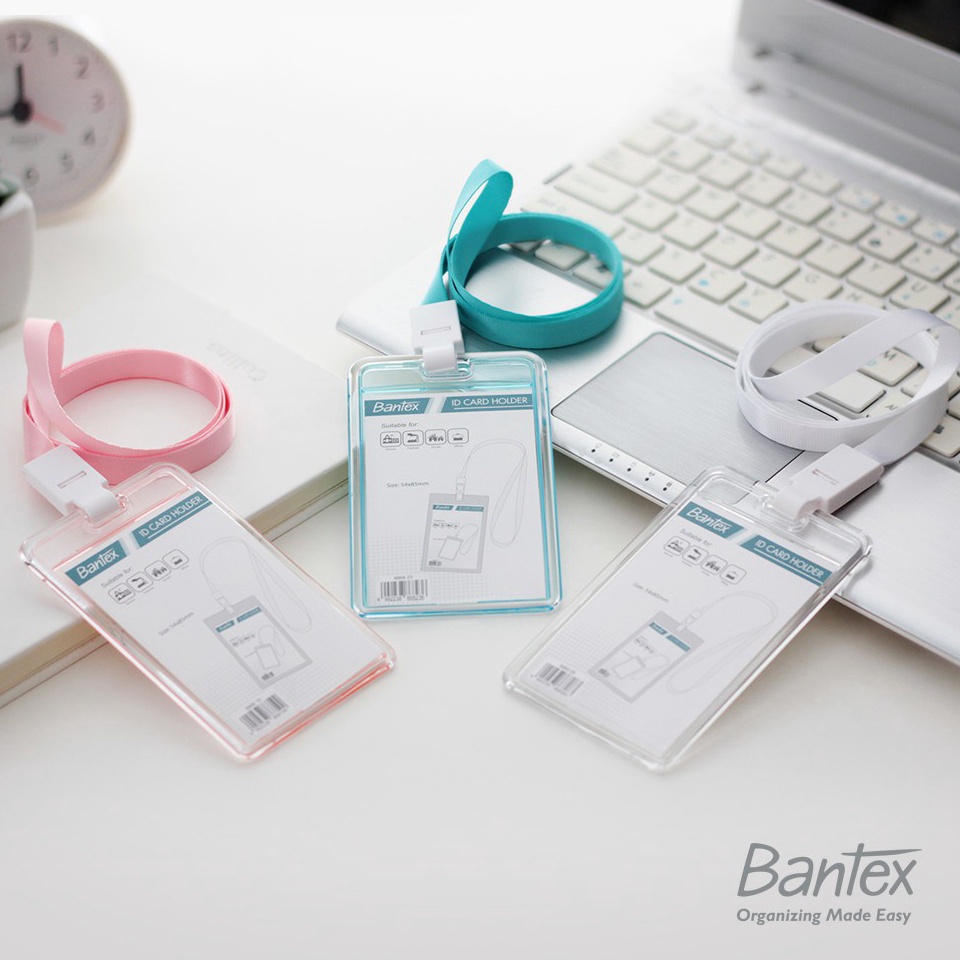 

Garansi Order TBMO Bantex Transparent ID Card Holder Lanyard Protrait 8868 Photo Card Korea