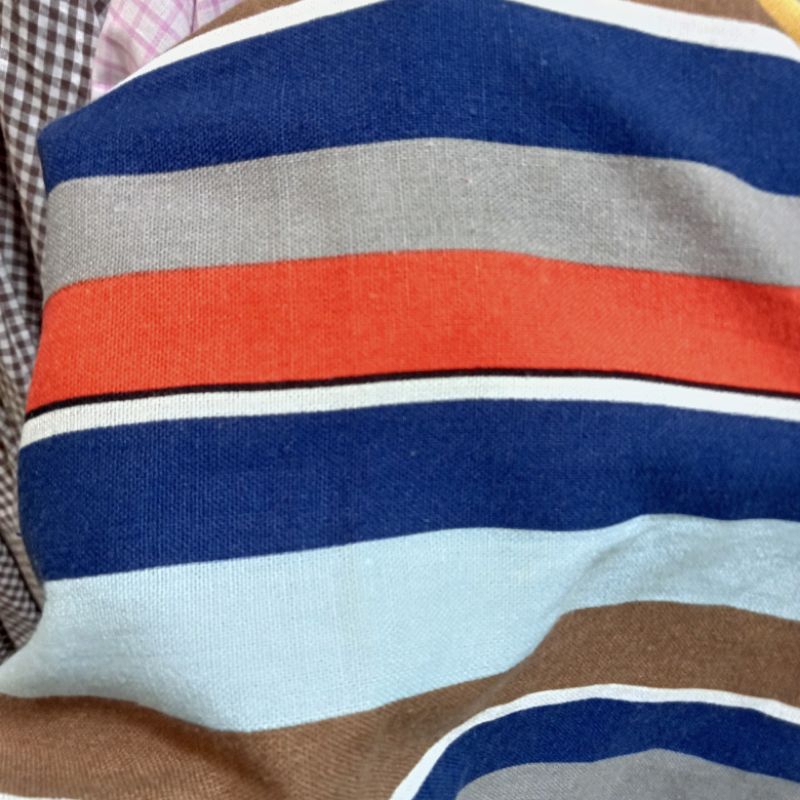 Kain - Kain Katun Chinos Motif Salur Rainbow Import - Kain Katun Chinos - Kain Meteran Dzb | Harga P