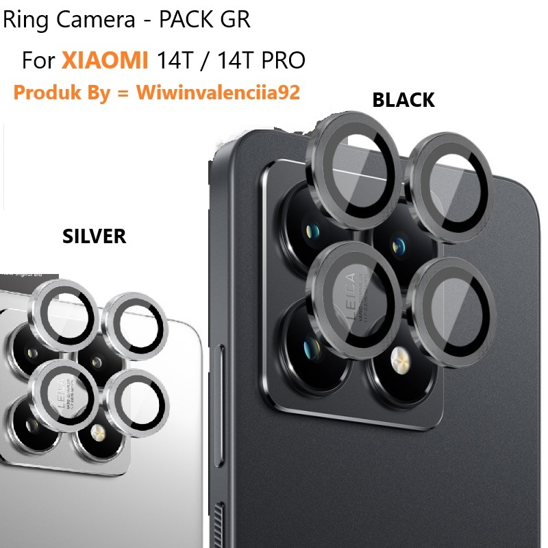 New's RING Lens Camera Silver - Black XIAOMI 14T Pro Redmi 15 15C 14C 13 13X 13C R Note 14 14PRO 13 