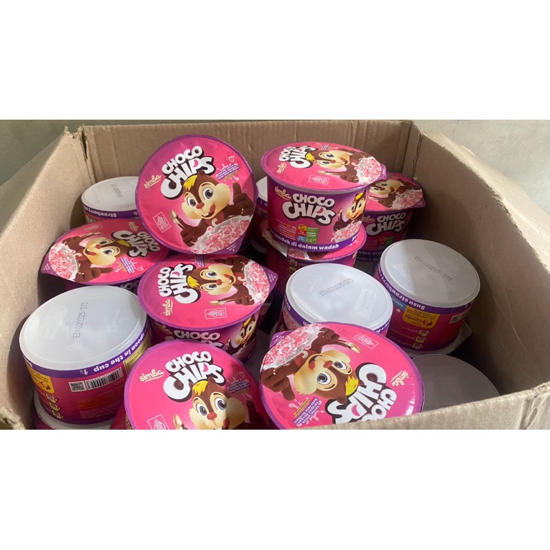 

simba choco chips sereal cup sus strawberry 34g