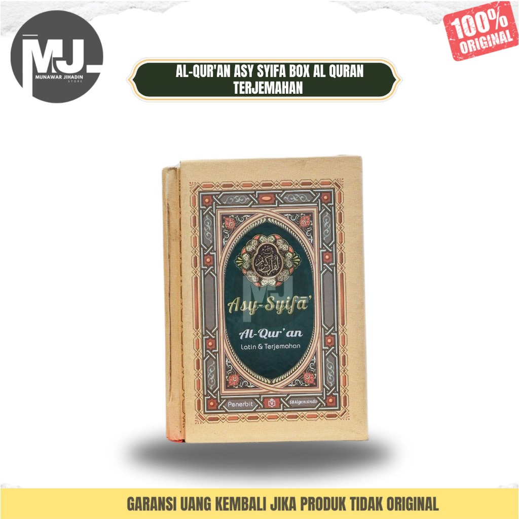 AL QURAN ASY-SYIFA AL QUR AN LATIN &TERJEMAHAN A6 .MUSHAF ASHIFA BOX KECIL A6 SAKU 11,5 CM X 7 CM Mu