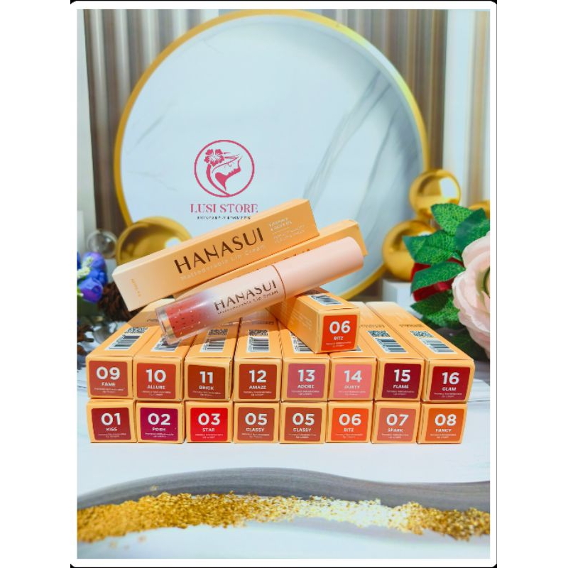 HANASUI Mattedorable Lip Cream 16 Pilihan Warna Matte Dorable Lipcream Lipstik Cair Matte Hanasui