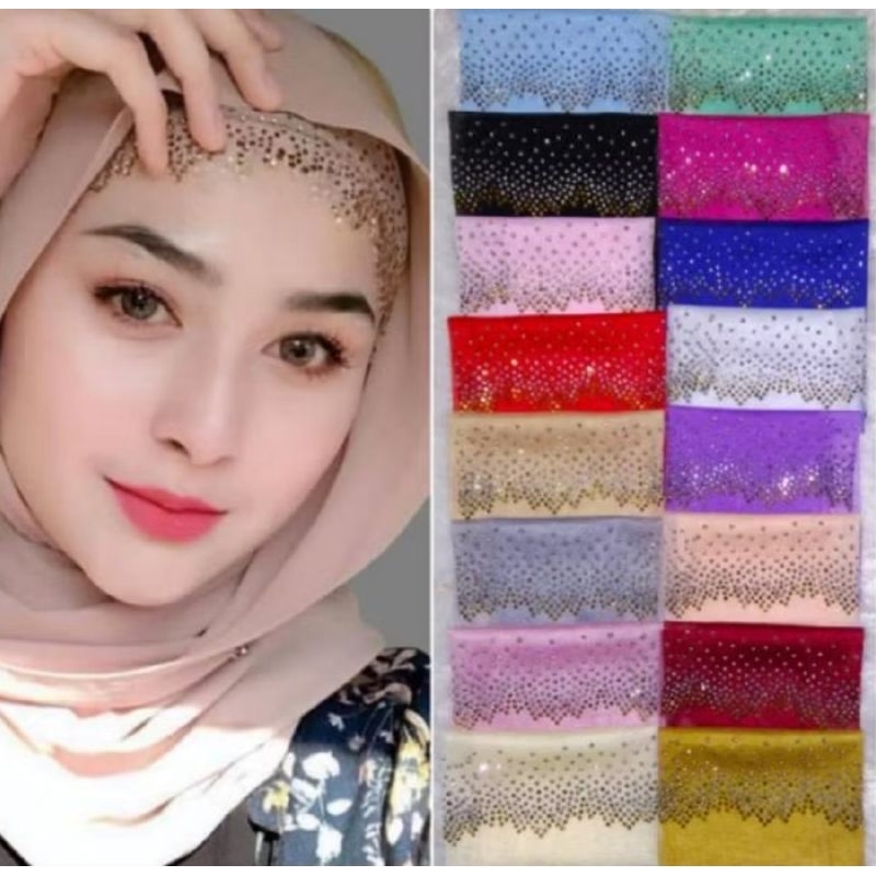 Ciput Payet Pesta /Inner Jilbab Psyet Pesta Zig-zag / Bandana Dalaman Hijab