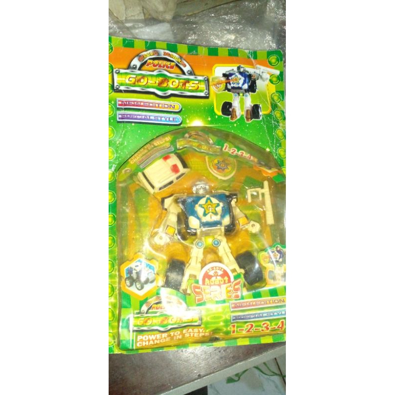 Mainan model Robot polisi murah jadul go bots