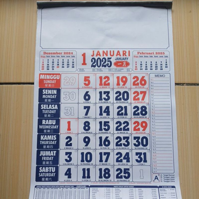 

Kalender tulisan cina tahun 2025