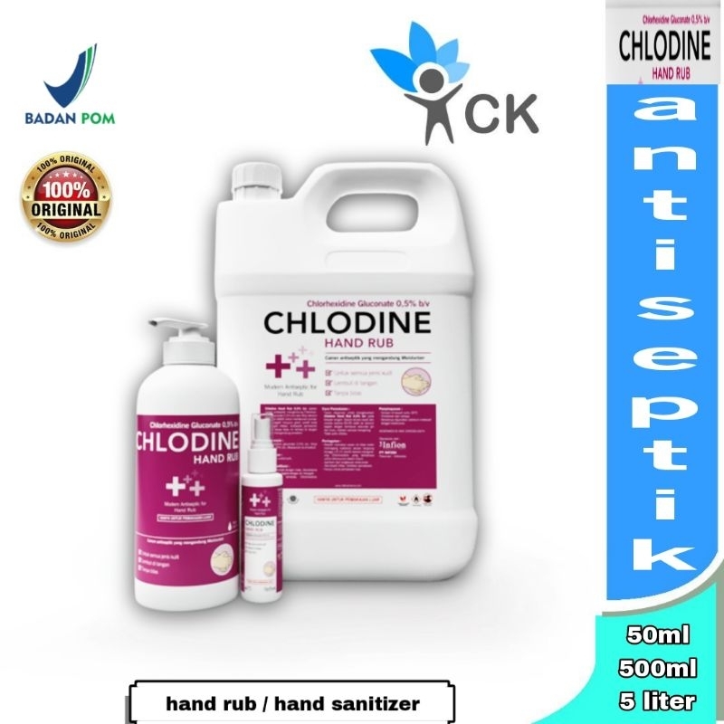CHLODINE - hand rub - hand sanitizer dengan dua kombinasi antiseptik lembut di