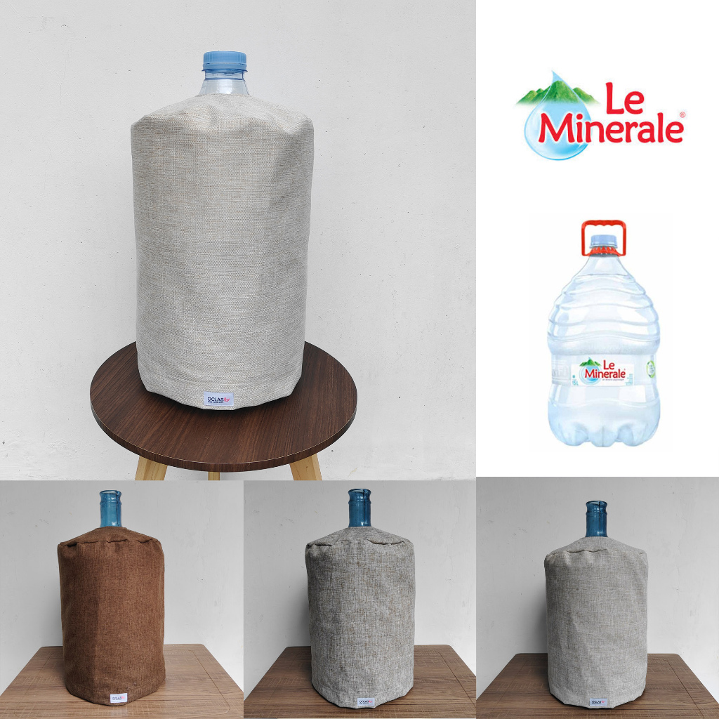 Cover Galon Le Minerale Bawah Polos Minimalis - Sarung Galon Pompa Le Minerale