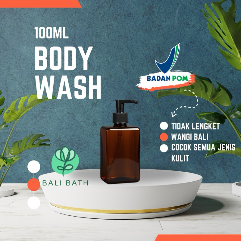 Bali Bath BPOM Body Shower Travel Size Sabun Mandi 100ML - Wangi Aromaterapi Balinese Frangipani/Bun