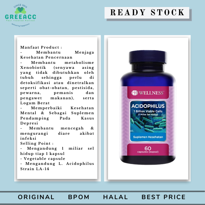 Wellness Acidophilus - 60 Capsules