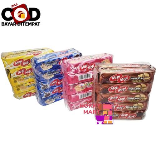 

[ HOKKY ] Migi Migi Wafer Krim Pack Isi 10 X 10gr Migimigi Keju Cokelat Cocopandan Vanilacokelat Mocca Strawberry Snack Cemilan Anak Murah Enak Halal