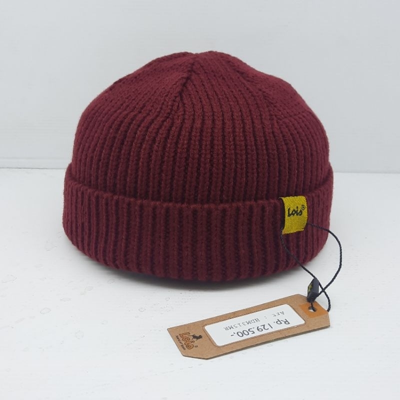 LOIS Topi Kupluk Topi Beanie Topi Pria Topi Original HDM315MR