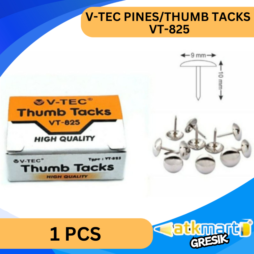 

V-TEC PINES / THUMB TACKS / PAKU PAYUNG / PUSH PIN VT-825