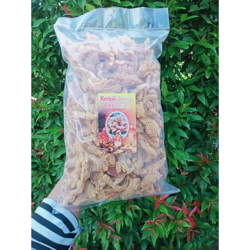 

keripik jamur rasa original/jamur Krispy 500gram