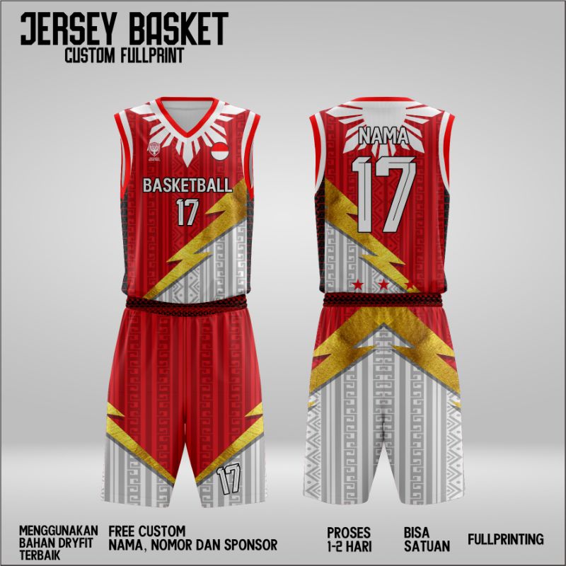 JERSEY BASKET CUSTOM FREE DESIGN FULL PRINTING