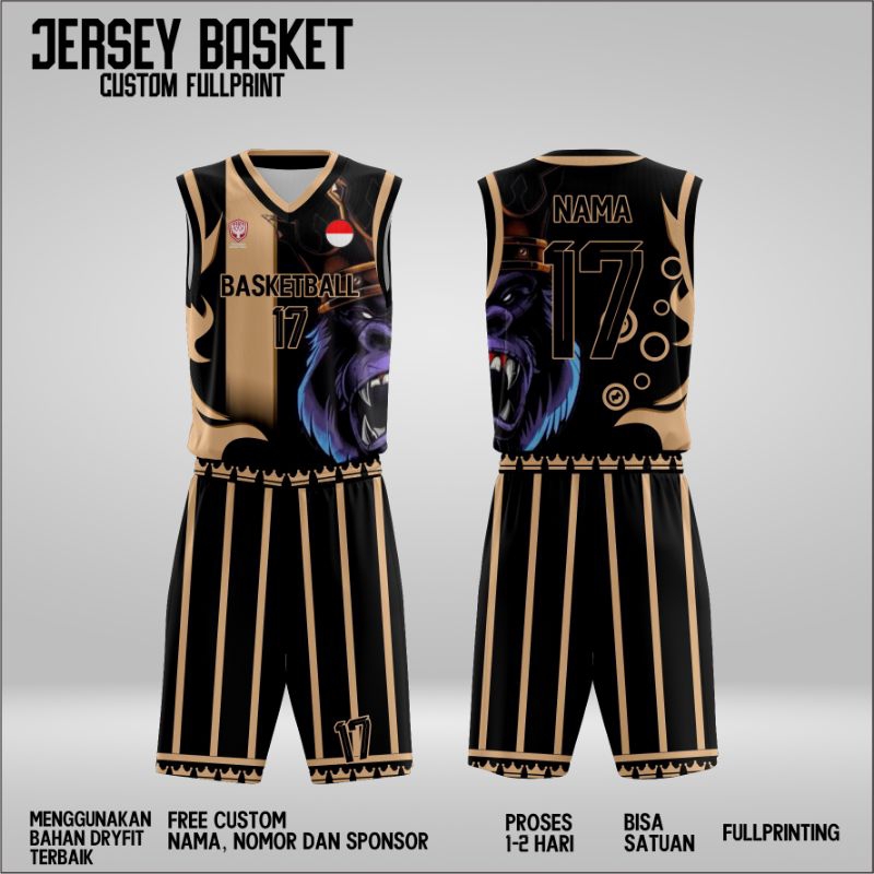 JERSEY BASKET CUSTOM FREE DESIGN FULL PRINTING