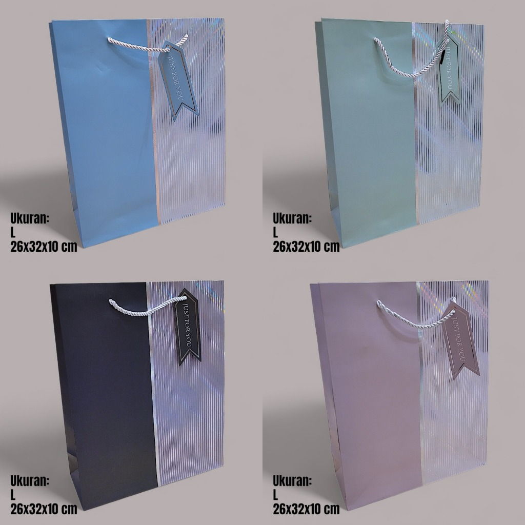 

PAPERBAG ULANG TAHUN MOTIF GARIS Paper Bag Tas Goodie Bag UK L/XL 1221