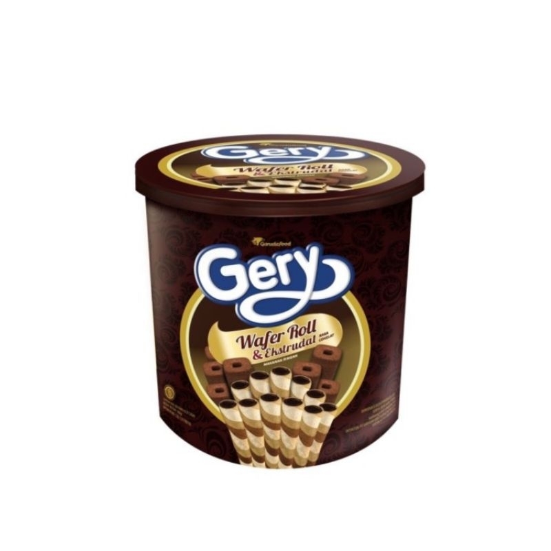 

Gery Wafer Roll & Ekstrudat 350gr Wafer Gulung Coklat Garuda Food Gerry