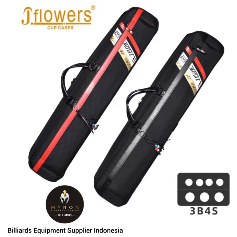 Tas Billiard JFlowers 3B4S~JFlowers Cue Case Butterfly~Soft Case