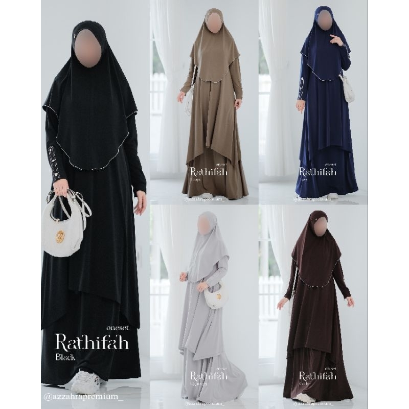 Rathifah Series (Atasan+Rok+Bergo) by Azzahra Premium Syari