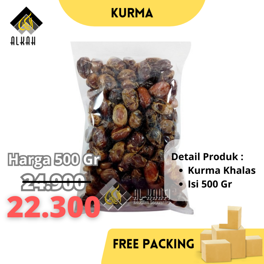 

Kurma Khalas 500 Gram - Oleh Oleh Haji Umroh