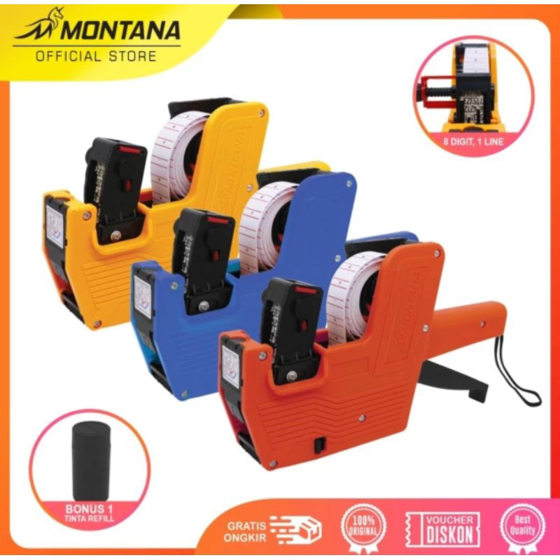

Montana mesin label harga TML-1L 8 digits/alat cetak label 1 line baris