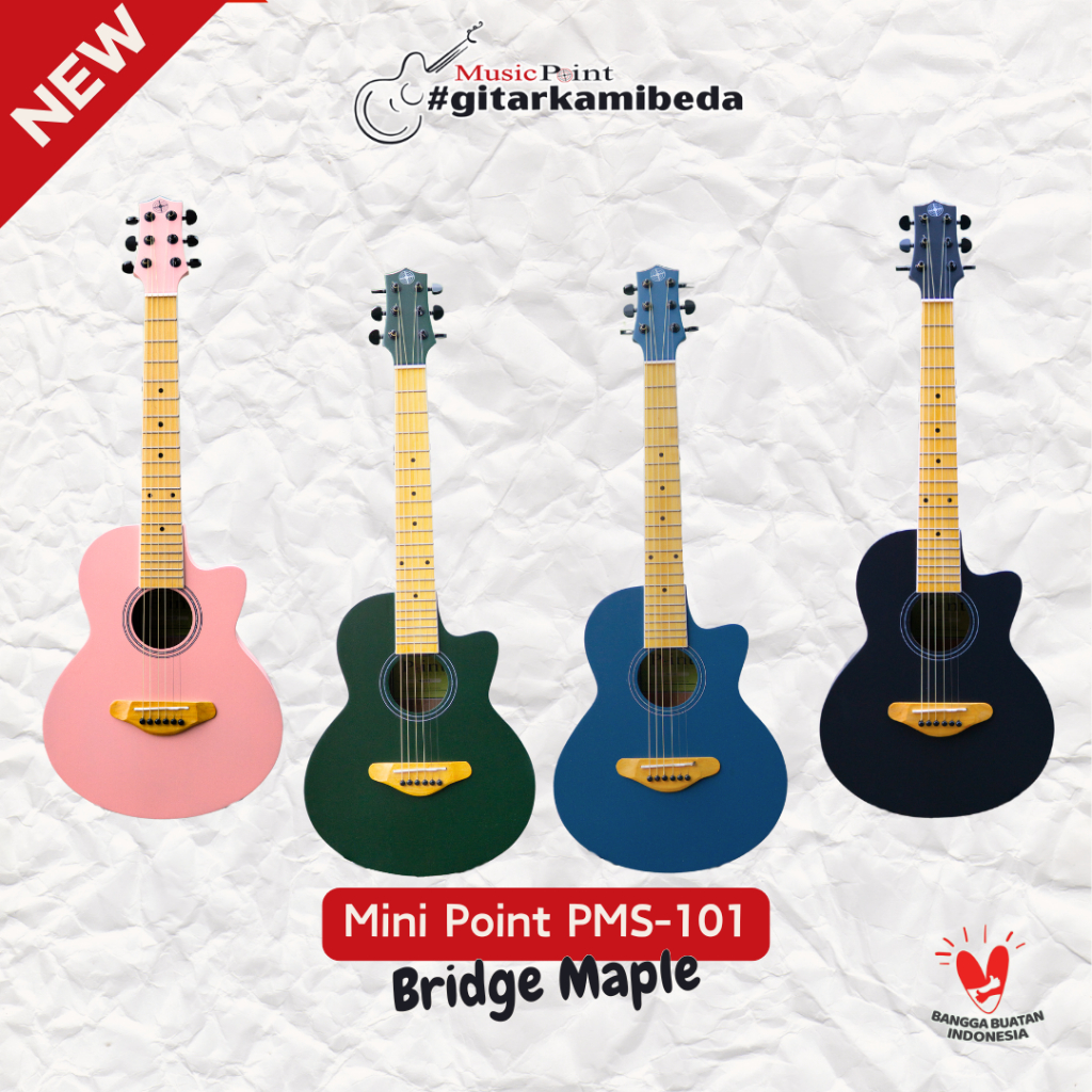 Gitar Junior mini 3/4 akustik dan akustik elektrik Original Point PMS-101