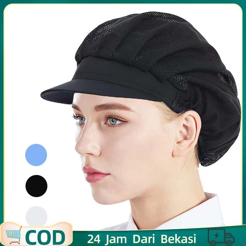 Topi Koki Topi Koki Wanita Topi Koki Chef Topi Masak Koki Perempuan Tiga Warna