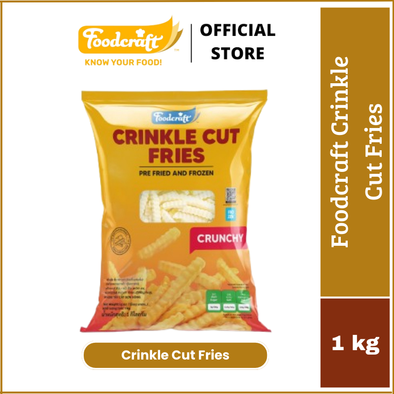 

Foodcraft French Fries Crinkle Cut Fries Pre Fried Frozen Kentang Goreng Beku Tekstur Renyah 1kg